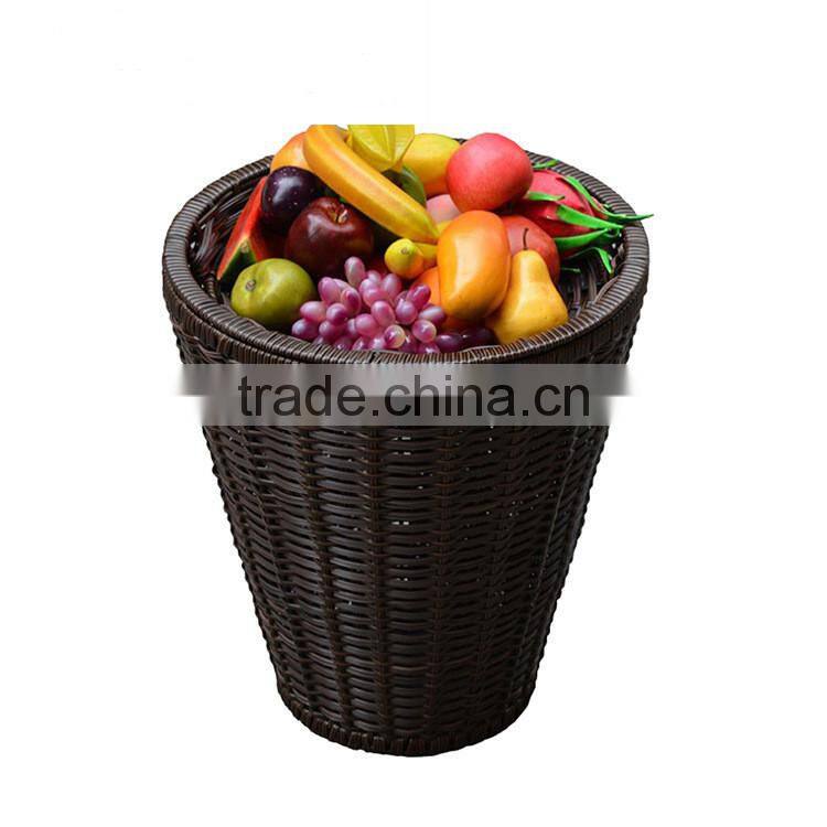 Wholesales supermarket PE rattan plastic display stand for fruit vegetable
