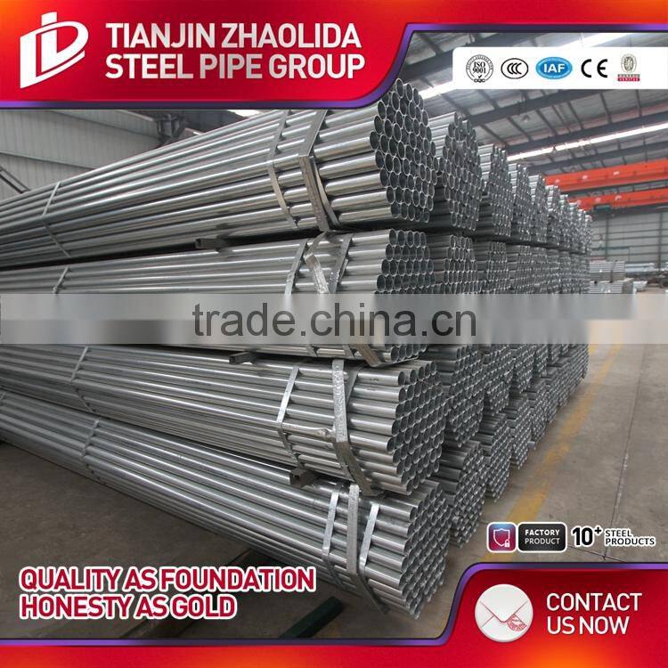 1 / 2 inch - 4 inch dia cold rolled pre galvanized EERW round tubes for fence post