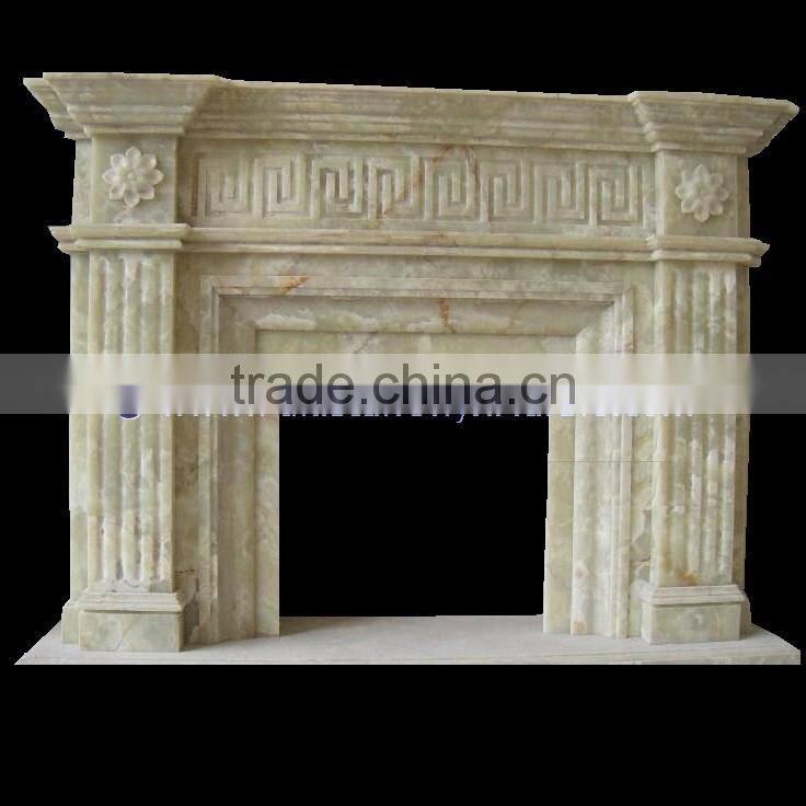 BEAUTIFUL MULTI GREEN ONYX FIREPLACES