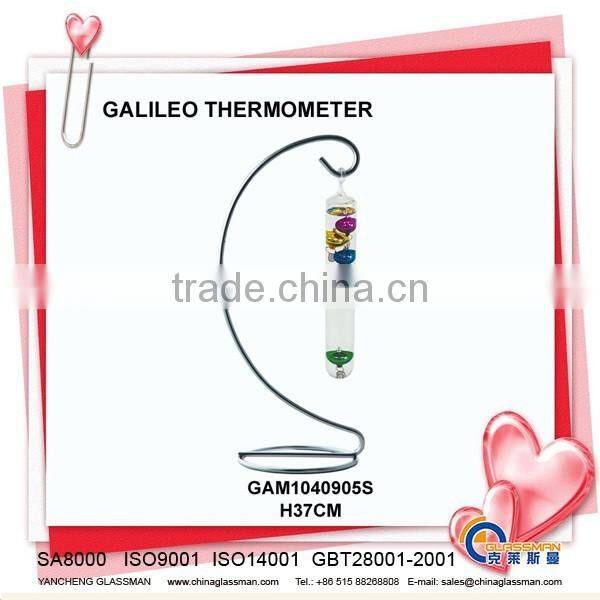 YG626S-RD glass home decoration galileo thermometer
