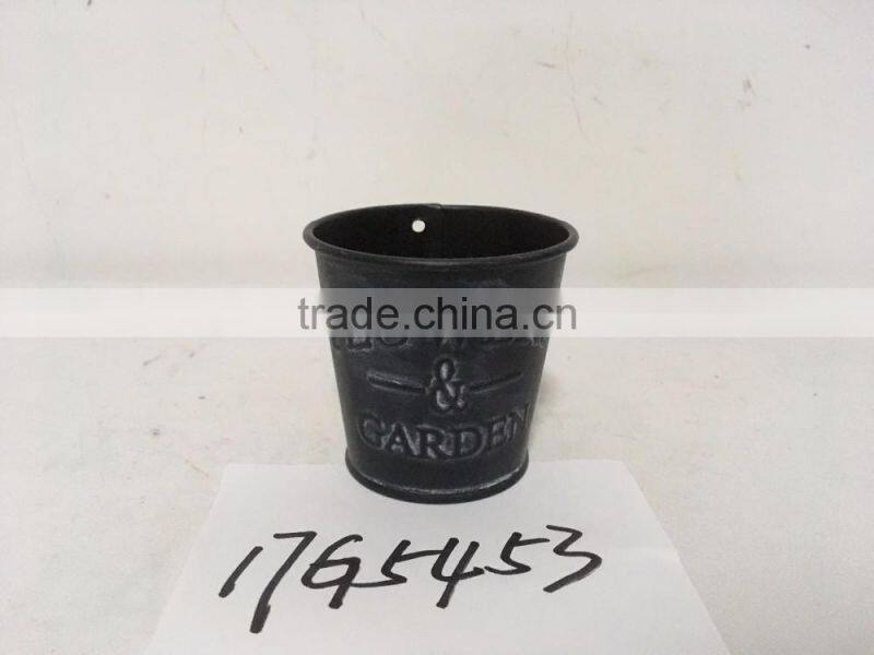 cheap custom printed bulk black rustic mini bonsai flower pot