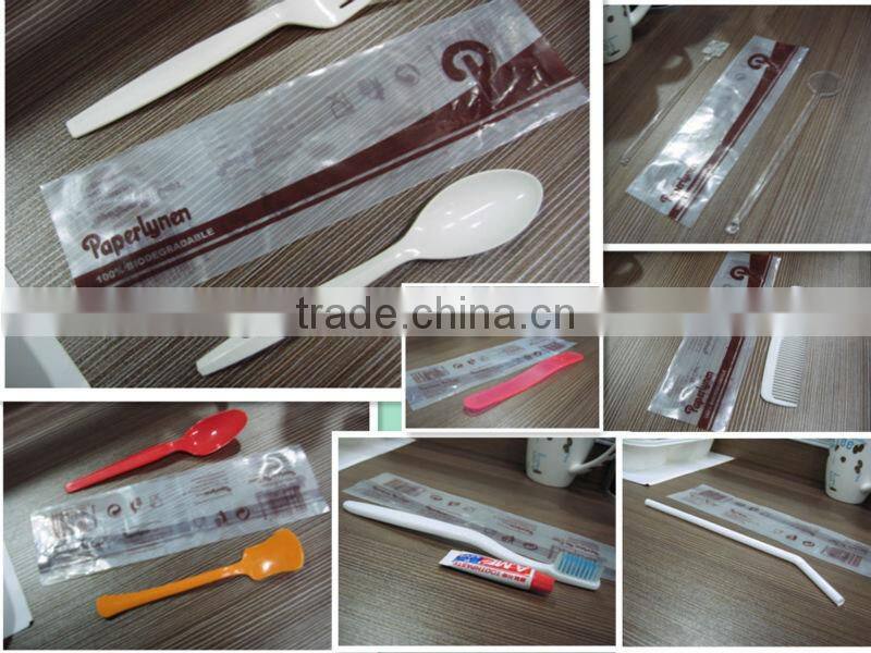 Food grade PLA poly bag,100% biodegradable bag - packing bag for flatware