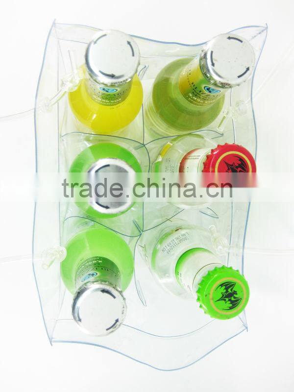 recycalable pvc beer bottle cooler bag,ice chiller bag for beer