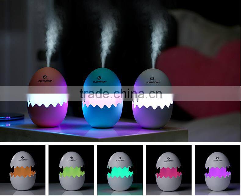 Mini Egg Shape Humidifier With USB Charge, Air Fresh Purifier Control by Tourch Switch For Office