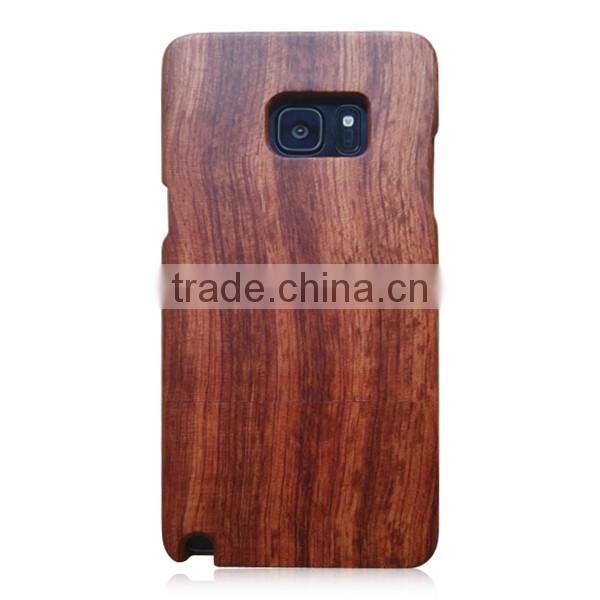 Hot selling natural real two part rose wood phone cases for Samsung note7