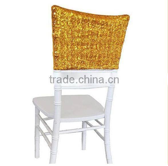 gold sequin chair cover for wedding