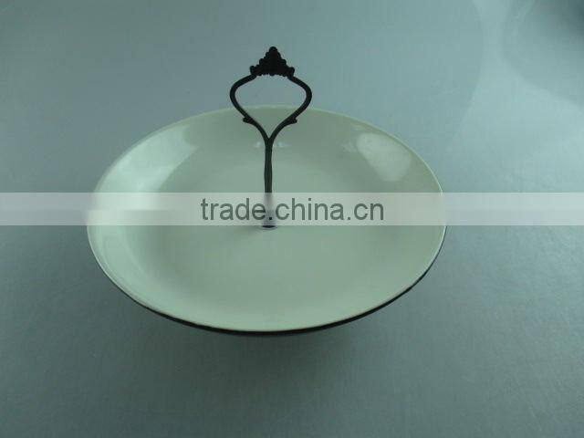Stocked glazed ceramic cake stand for food, fruit,wedding cake use