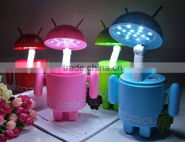 Supply fashion Robot 16LED folding rechargeable table lamp