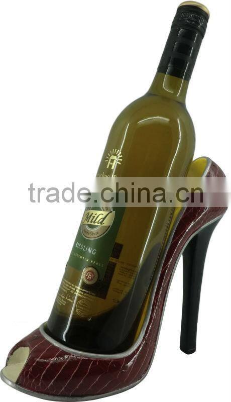 2014 new items high heel shoe wine bottle holders resin statue