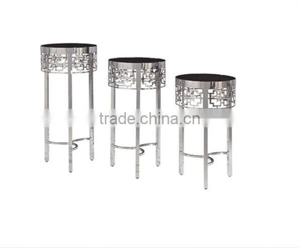Round Stainless Steel Flower Pot Display Stand