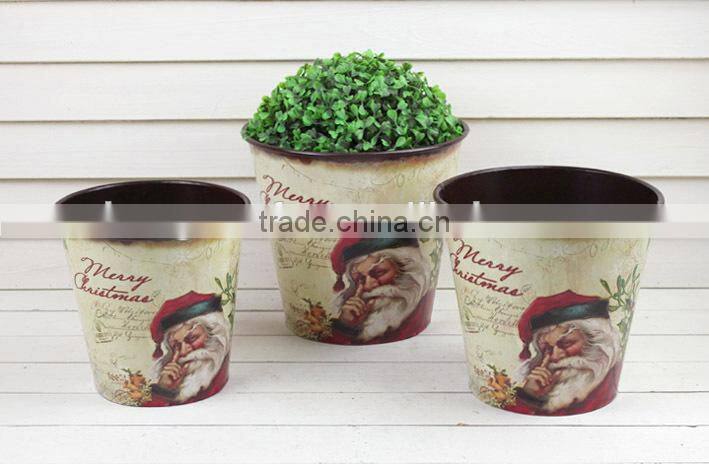 Hot Sale s/3 Christmas flower planter,blow mold for decoys, planter molds for sale