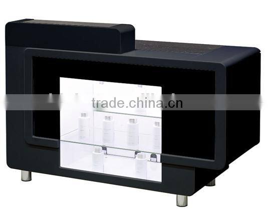 Nail salon reception desk Solid wood office table design receptionist table F-CA05