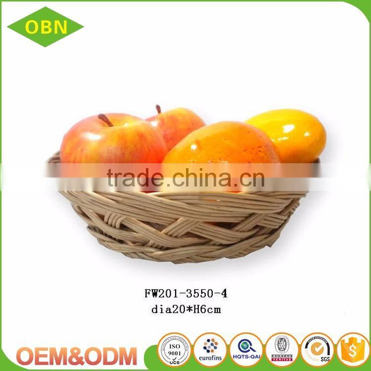 Rattan Wicker Fruit Basket Weave Tray