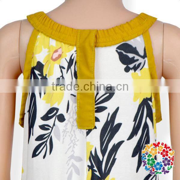 Boutique newborn baby outfit vintage grey yellow floral jumpsuit