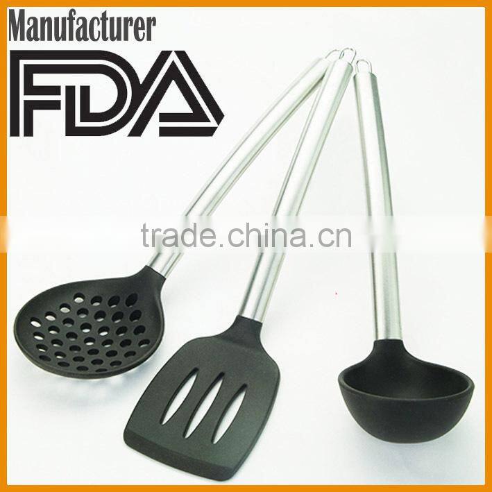 stainless steel kitchen cooking utensil set with ladle spoon tuner spatula pasta server
