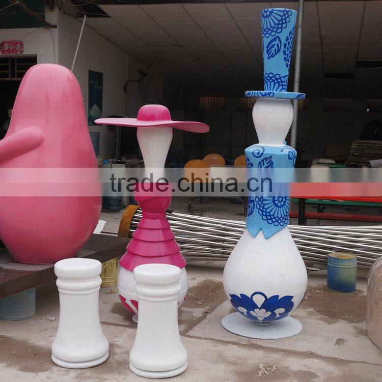 Outdoor modern fiberglass column decoration