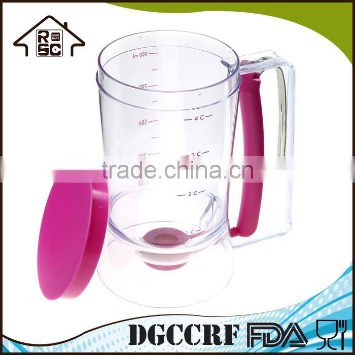 NBRSC Promotion Product Chicago Plastic Metallic Cupcake Batter Dispenser with Measuring Label