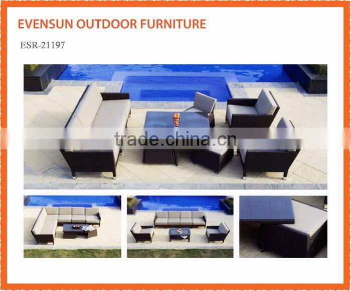 Garden cheap rattan furniture coffee tables set