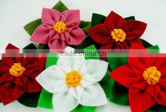 2017 new hot cheap craft wholesale beautiful handmade felt decorative headband bulk import China artificial small fabric flowers