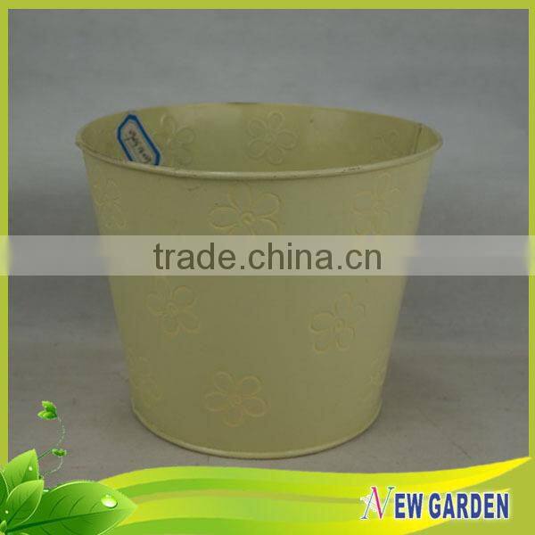 Handmade Galvanized Metal pot outdoor flower large for garden