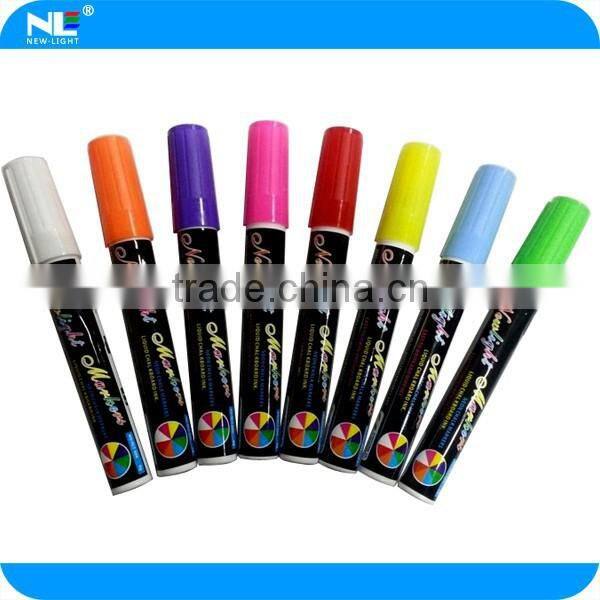 Colorful and smooth nib fluorescent marker pen / erasable marker pen for LED writing board