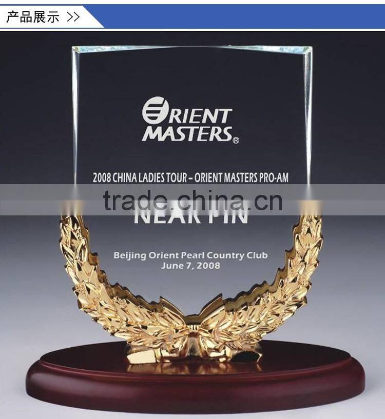 Trade assurance factory wholesale replica flame shaped global achievement crystal award