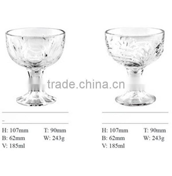 Clear pretty glass Ice cream cup ice cream maker cup