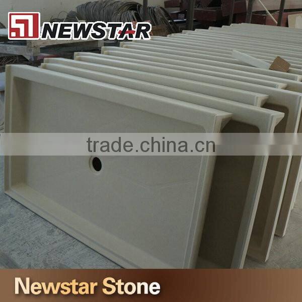Rectangle Cultured Marble shower pan
