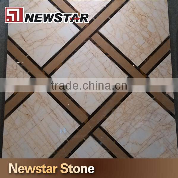 Newstar natural stone tiles floor marble waterjet medallion