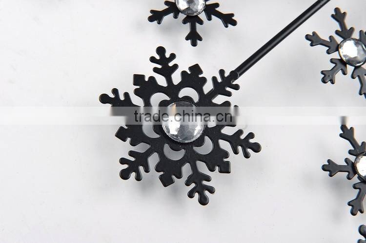 Stylish wall clock with snow for bedrooms