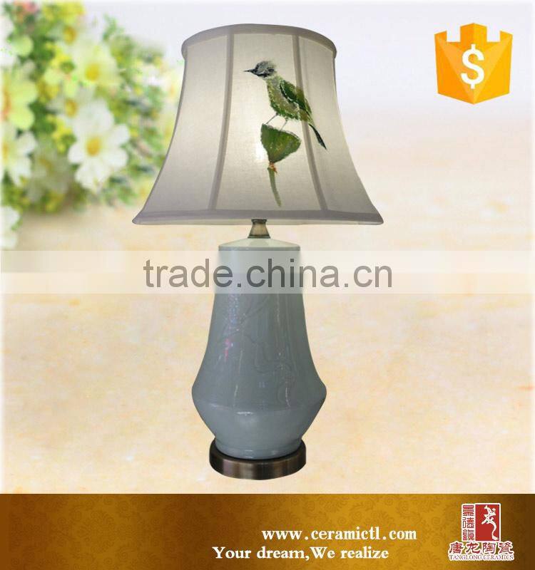 Yellow and blue nightstand lamps for bedroom