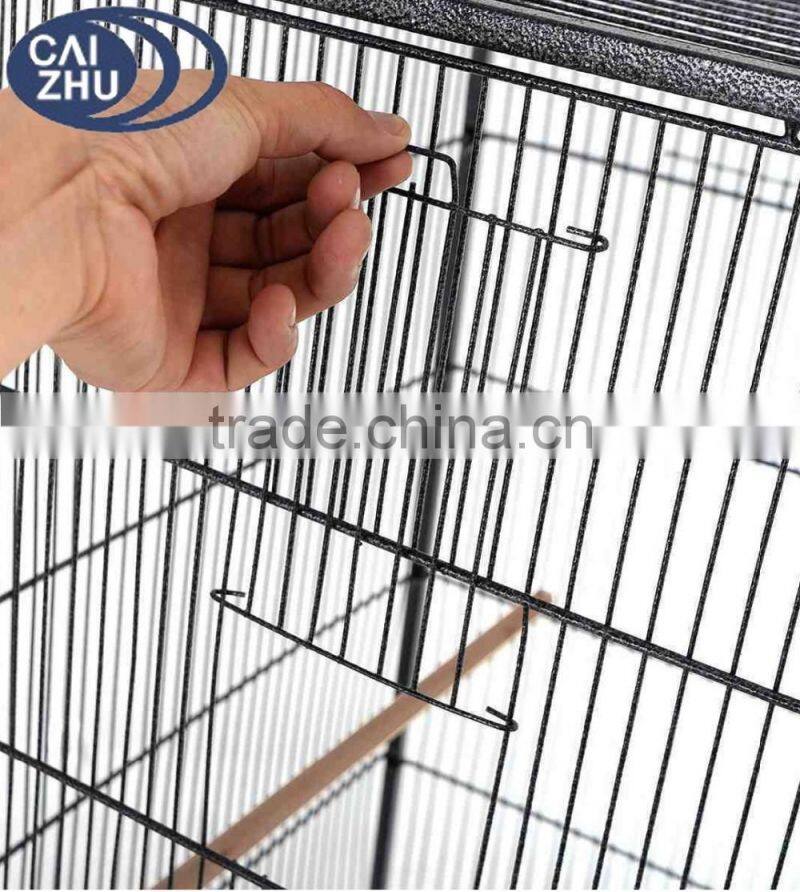 146cm Large Parrot Bird Cage Play Top w/Perch Stand Two Doors Aviary House