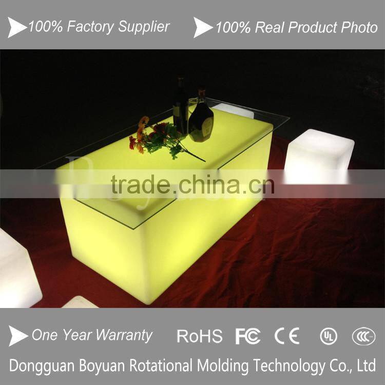 Customize make PE plastic led home bar furniture