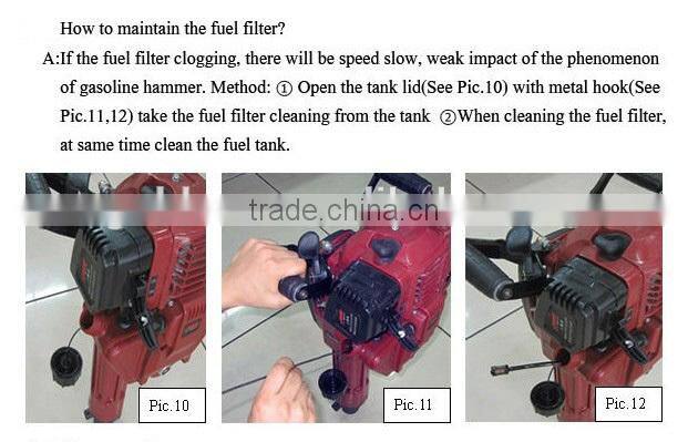 52cc 1700w Petrol Demolition Hammer Portable Gas Powered Jack Breaker GW8192