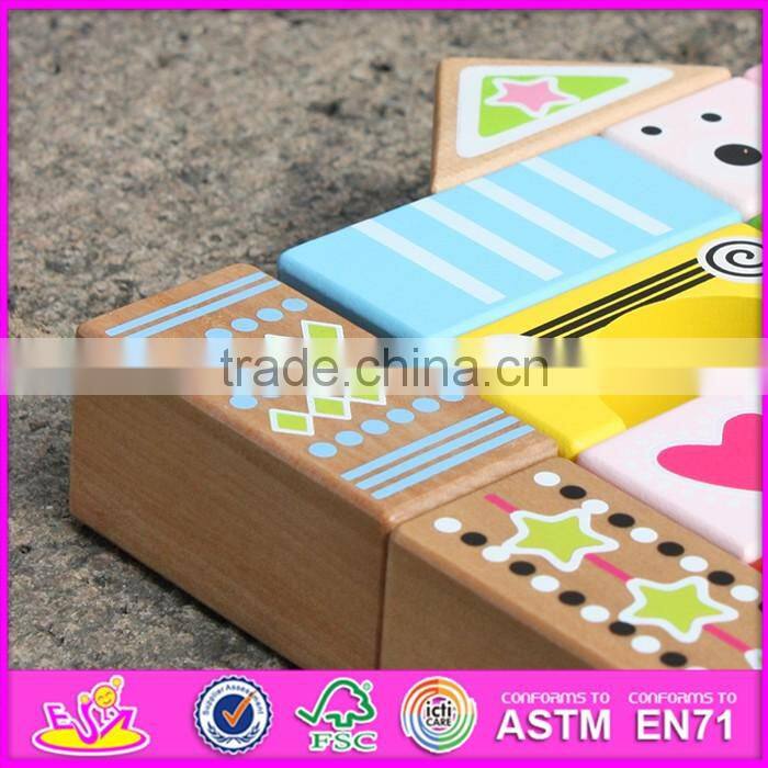 2017 new design 28 pieces educational kids wooden toy building blocks W13A120