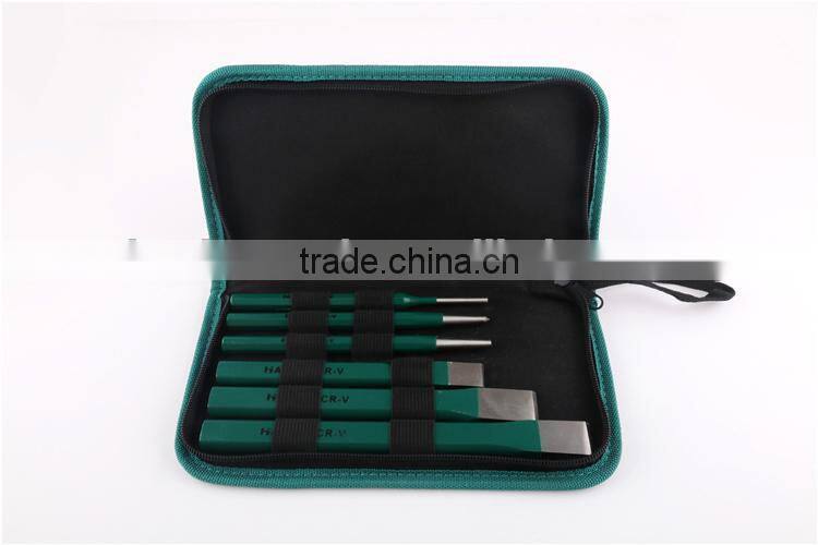 6 Pcs Canvas Bag Punch Sets,Chisel Sets,Caulking Sets