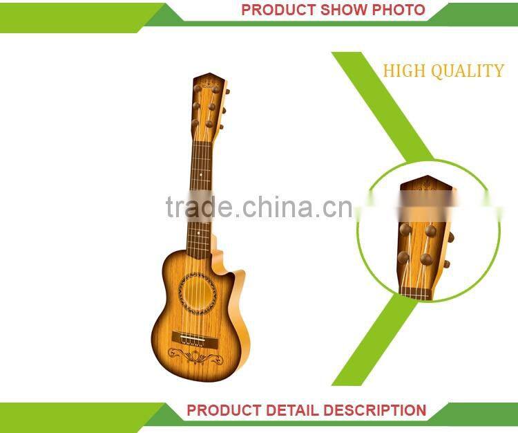 2016 new product plastic musical instrument toy child wooden guitar