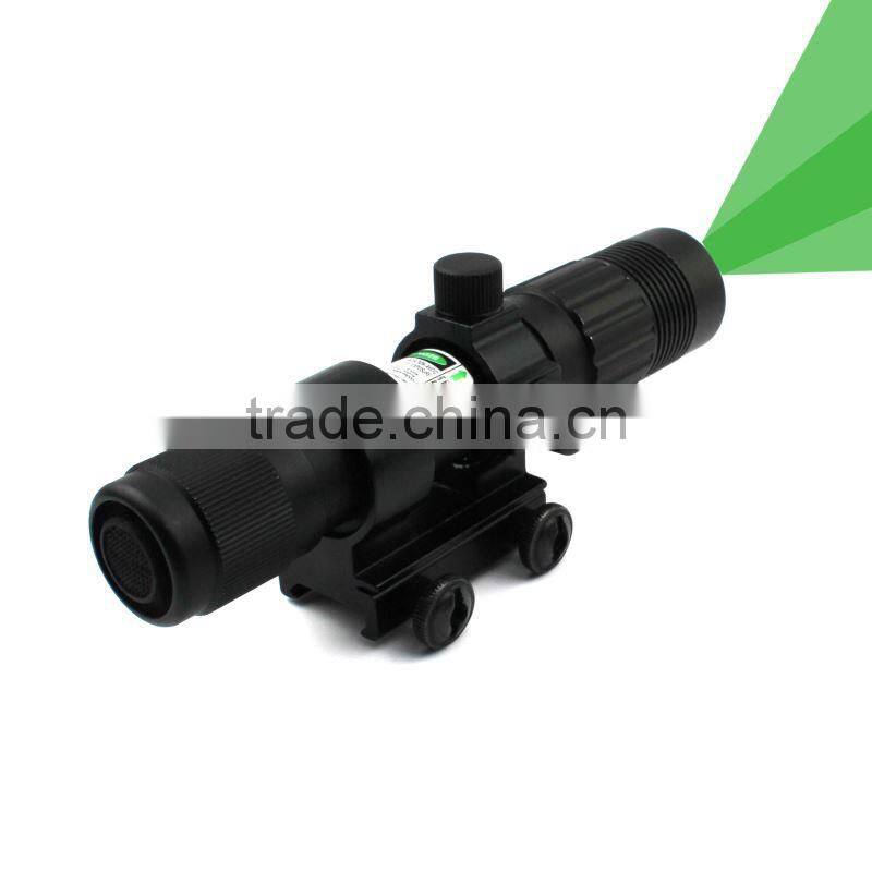 Tactical Green Laser Flashlight Green Laser Designator Laser Illuminator w/ Adjustable Beam Focus 30-50mW Subzero