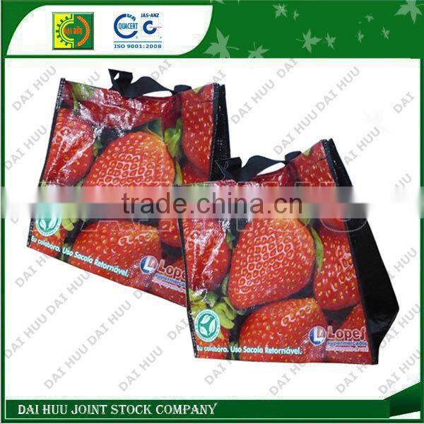 Multi colors Lamination with BOPP woven bag for shopping