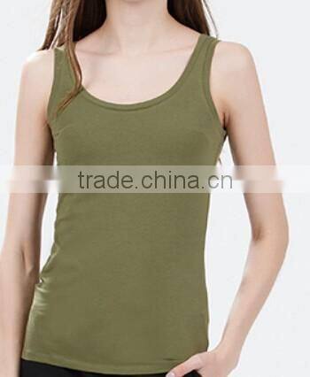 cotton spandex blend sports tank top women sportswear gym singlet ladies tank top