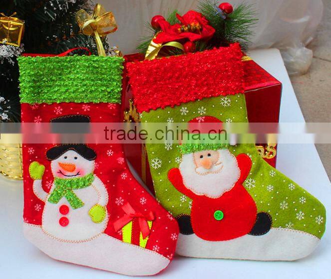 Merry Christmas sock Santa Claus sock in stock Handmade christmas stocking sock Xmas decoration
