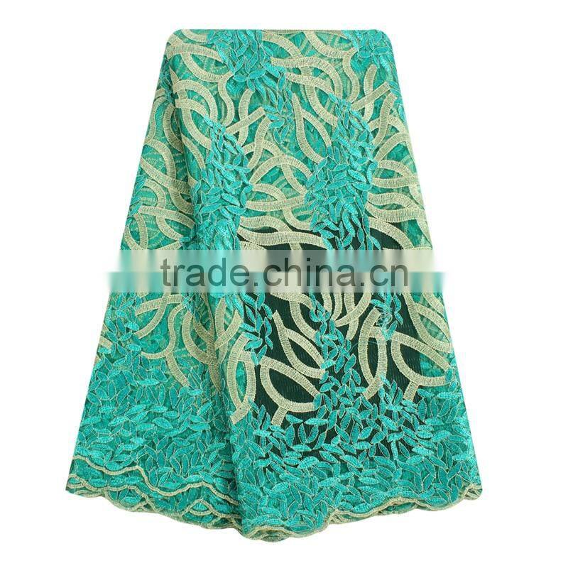 Nigeria Design Wedding Dress Tulle Lace Fabric FL0171