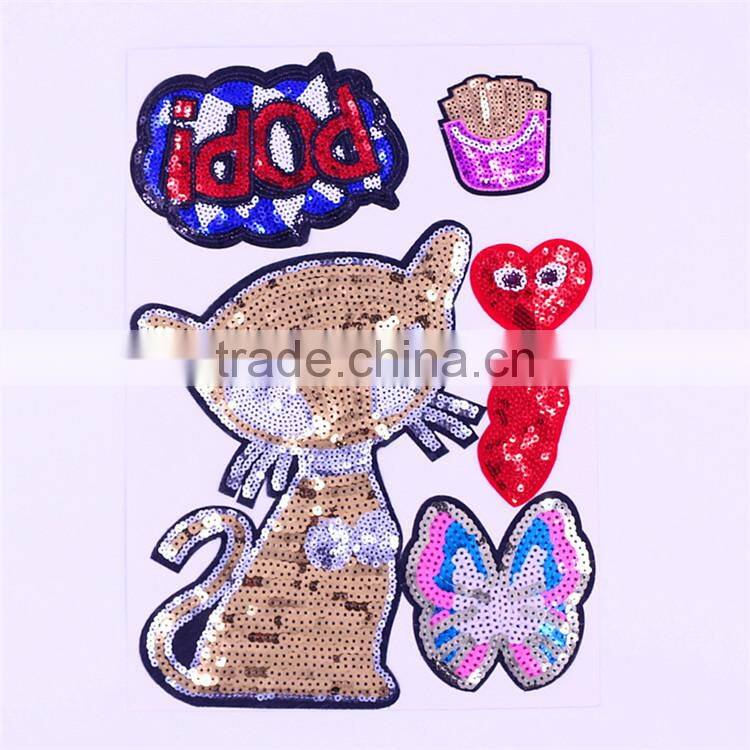 animal applique embroidery designs custom insect embroidery sequin patch
