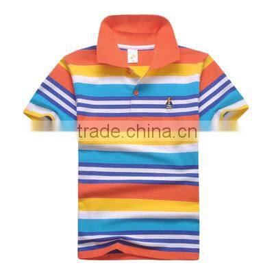 low price clothes for children fashion cheap stripe kids polo shirt wholesale