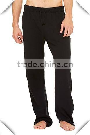 OEM Black Plain 100% Cotton Fleece Mens Sweatpants Grey Blank Loose fit Sweatpants with elastic waistband
