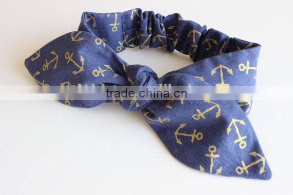 Korean Rural Style Small Flower Print Cloth Bowknot Baby Headband Decorates Hot Selling Hair Accessories