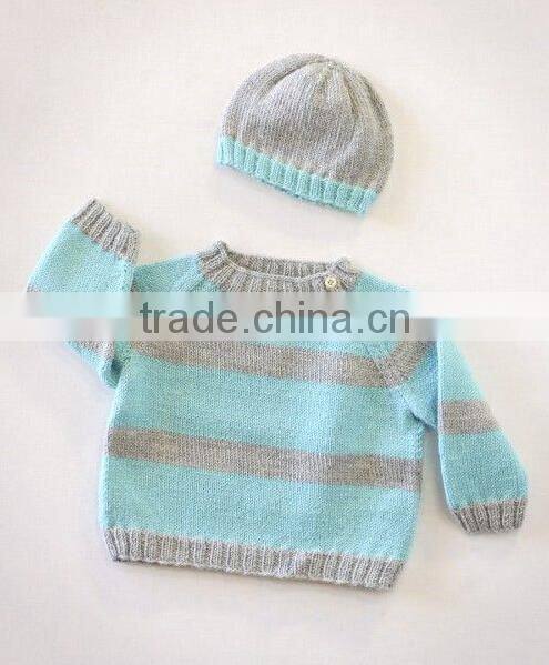 New design knitted kids pullover wool sweater