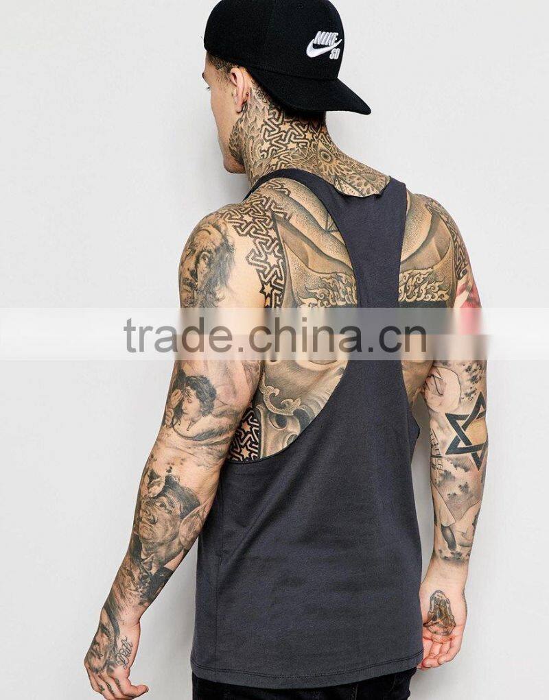 new vests with extreme racer back and raw edges