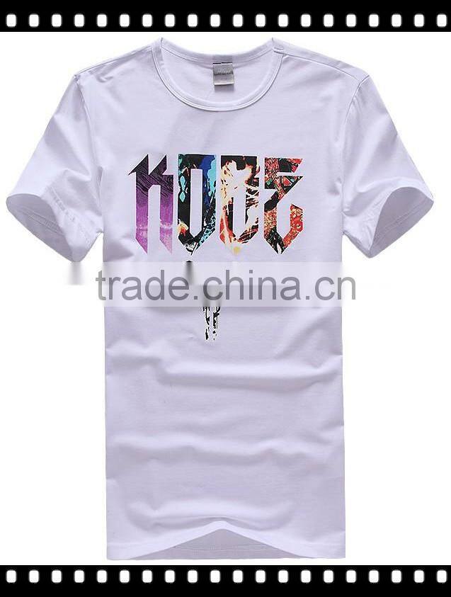 New design Comfortable Short Sleeve Organic Cotton Casual T shirt Heat Transfer Tees