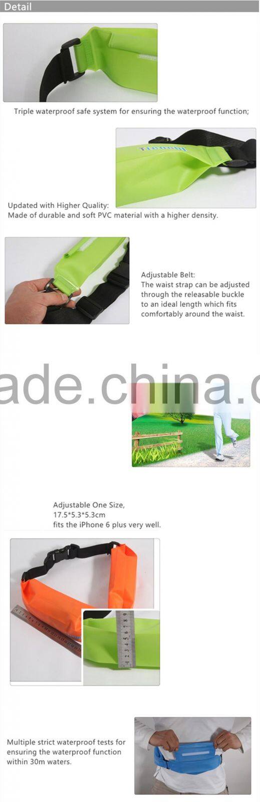 Waterproof Pocket Belt Double Waist Bag~7colors~Swim Diving Fishing Surfing Dry 2 Bag~DHL FREE SHIPPING~Accept Custom